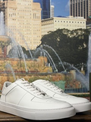 Beckett Simonon Garcia Full-Grain Leather Sneaker Men's US 10 White Designer