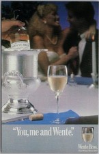 Postal Publicitaria Vintage WENTE BROS. BODEGA Vino Blanco/Livermore California