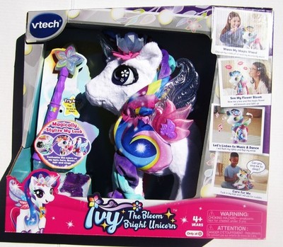 Ivy Bloom Bright Unicorn BIG Interactive Plush Pony Toy Dances Sings Vtech NEW