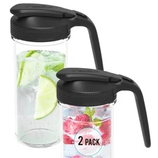 Masontops Multi Pour Top - 2 Pack - Small/Regular Mouth Mason Jar Pitcher Lid...
