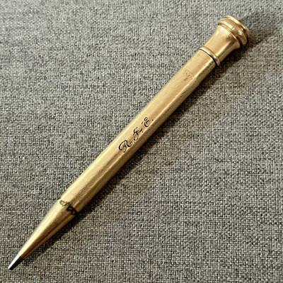 WAHL MECHANICAL PENCIL EVERSHARP GOLD FILLED CHATELAINE RING TOP 4 