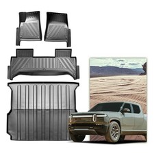 Compatible for Rivian R1T 2022-2025 Floor Mats Truck Bed Mat  TPE All Weat