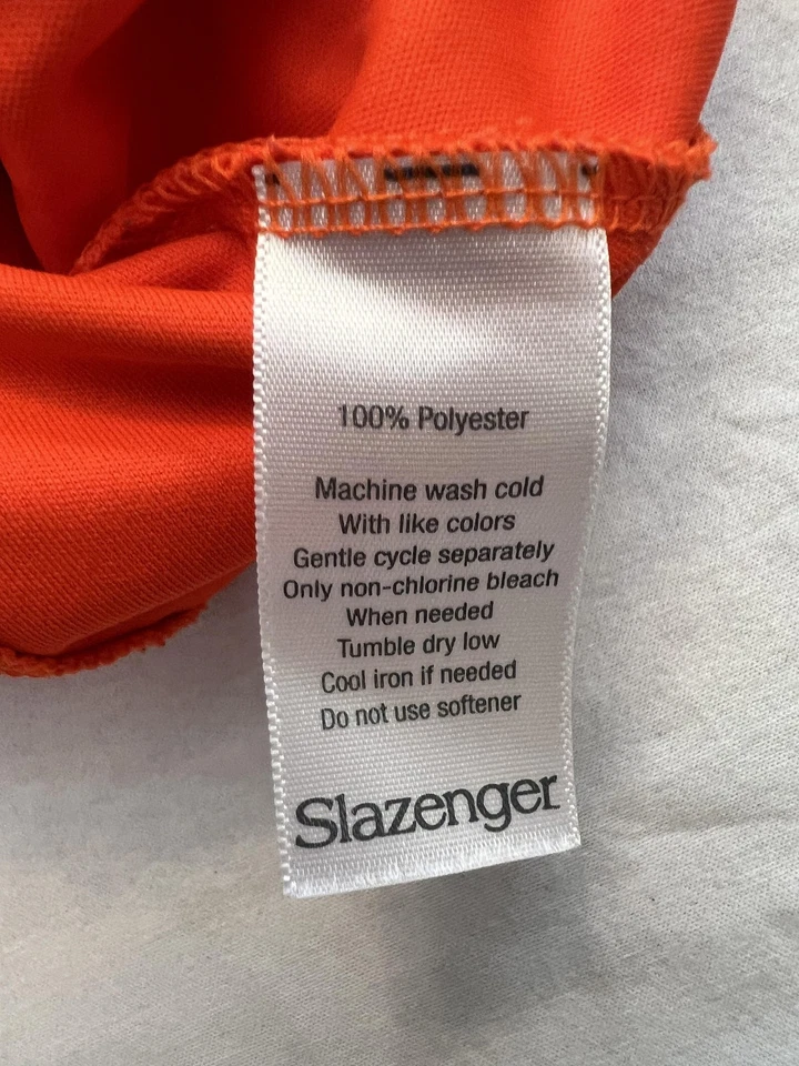 Camisa Polo Slazenger Mujer Mediana Naranja Sin Mangas Golf 1/4 Cremallera Cuello Simulado Foto 4 de 4
