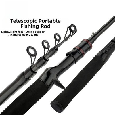 Kohlefaser Teleskop Angelrute 1,5m 1,8m 2,1m für Präzisionsköder Casting