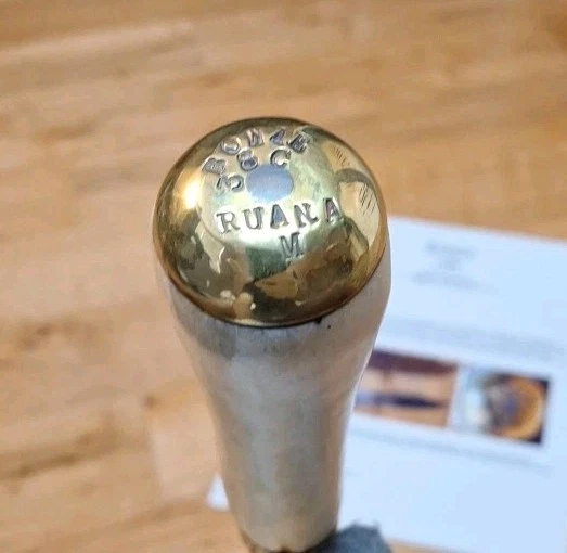 60s RUDY RUANA HANDMADE 38C CIVIL WAR BOWIE KNIFE M STAMP ELK HANDLE, RARE W COA Foto 3 de 4