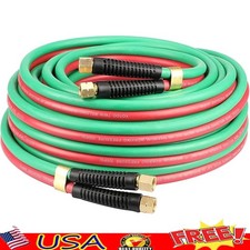 Acetylene Oxygen Torch Hose 1/4 Inch x 50 Feet Heavy Duty Kink Resistant New