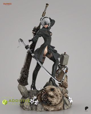 2B by Tanuki Fan Art 1:6 Statue Resin 3D Printed DIY Model Kit
