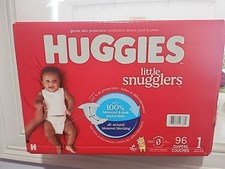 Huggies Little Snugglers Size 1 Diapers 96 Count NEW Sealed 8-14 lbs Free Ship 0.31 per diaper