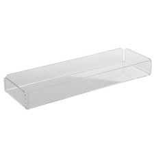 HUBERT Serving Tray Clear Acrylic Plastic Display Tray - 18" L x 6" W x 2" H