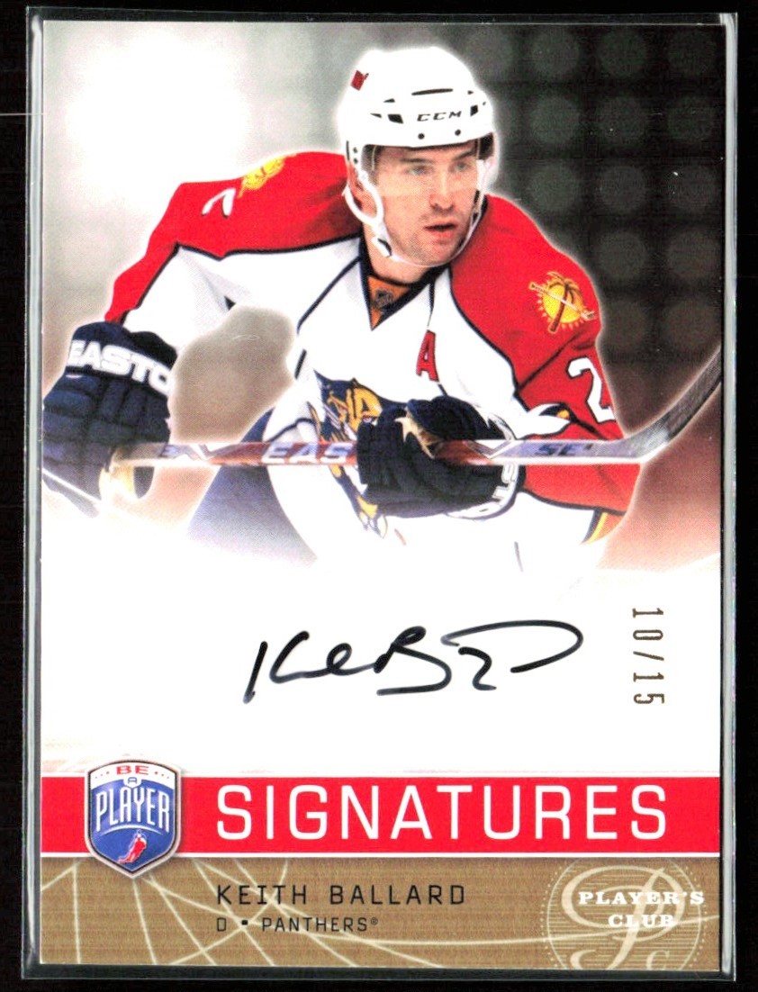 Keith Ballard 2008-09 Upper Deck Be a Player Player's Club Gold Auto /15 #S-KB