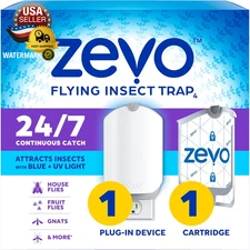 Flying Insect Trap & Cartridge - Plug in Fly Trap & Indoor Bug Catcher for Gnats