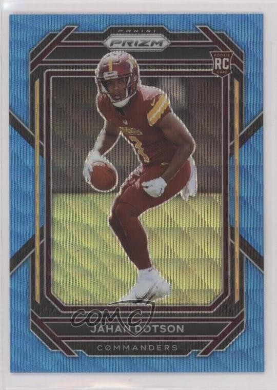 2022 Panini Prizm Rookies Blue Wave Prizm /199 Jahan Dotson #312 rp9