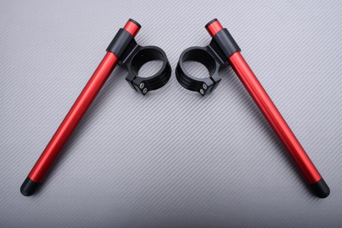 Bracelets 46mm réhaussés anti-fatigue pour Kawasaki ZX-6R 1998 noir rouge