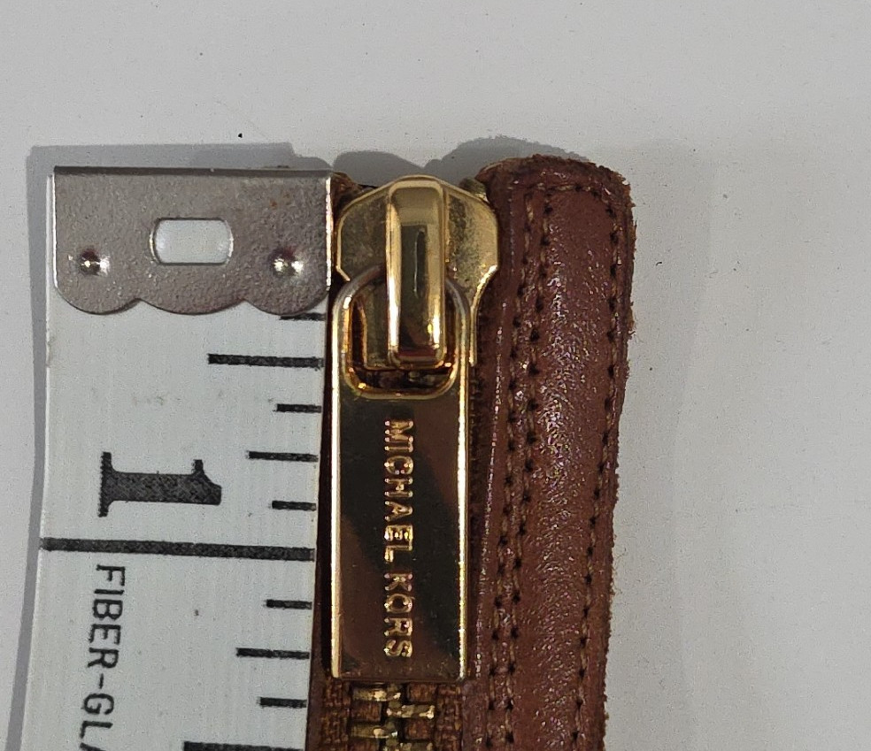 Michael Kors 5-1/8 inch Gold metal White cloth replacement zippers - 2 count thumbnail 5