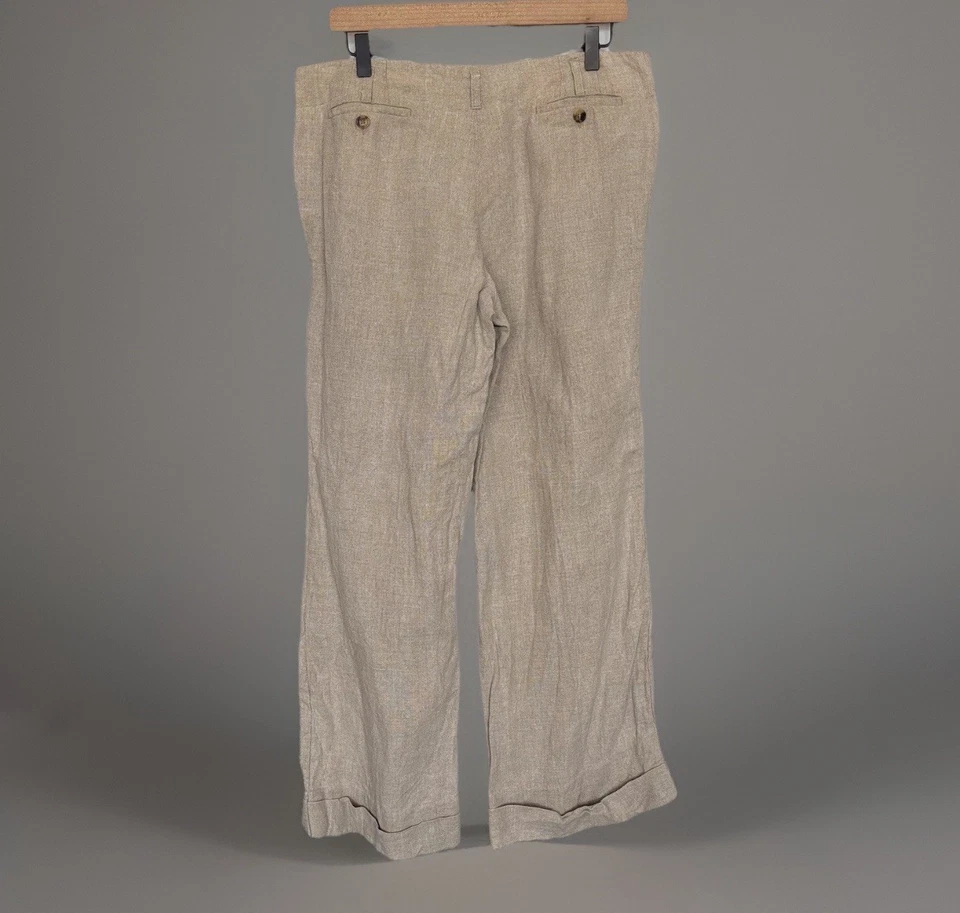 Женские брюки Michael Kors из 100% чистого необработанного льна сделано в Италии 12 Lagenlook минимальные - Изображение 2 из 4