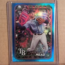 Topps Holiday Blue Metallic Curtis Mead #H53 Tampa Bay Rays Rookie 2024