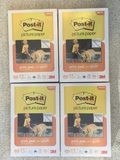 Post-It Picture Matte Paper 3M Print Peel Stick 65 Sheets x 4 , 260 Total