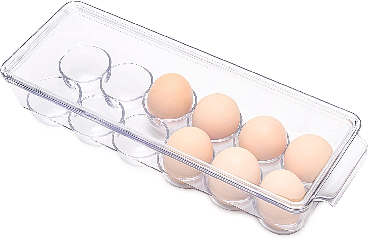 BPA-Free 12 Egg Holder - Clear Refrigerator Storage Box for Effortless Access