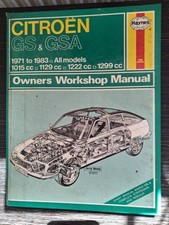 Citroen GS And GSA Haynes Manual - Used