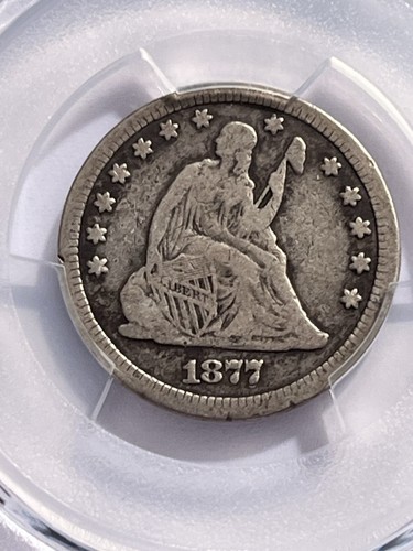 1877-CC Seated Liberty Quarter PCGS VG08 Carson City Scarce Better Date 25C - Picture 2 of 9