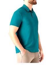 New MEMBER'S MARK Men Soft Polo Shirt - Fabric UPF 30 Sun Protection Size: M