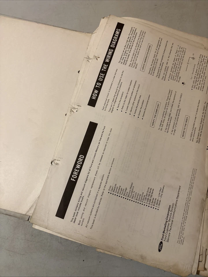 Libro de vacío diagrama de cableado OEM Ford 1974 Mustang Cougar Torino Bronco F100 F150 Foto 3 de 4