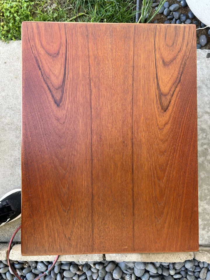 Mesita de noche danesa Westnofa Mid Century de teca de un solo cajón Foto 4 de 4