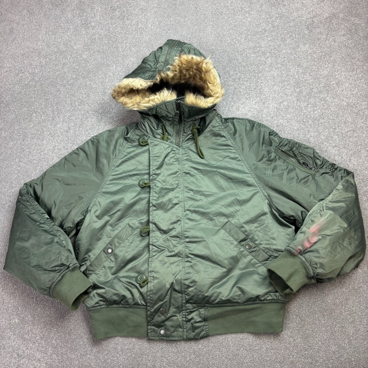 N 3B Jacket Womens Medium Green Army Extreme Cold Parka Snorkel 