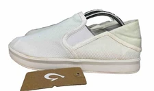 New Olukai Lae'ahi Men Size 11 White/Beige Slip On Lightweight Loafer Shoes