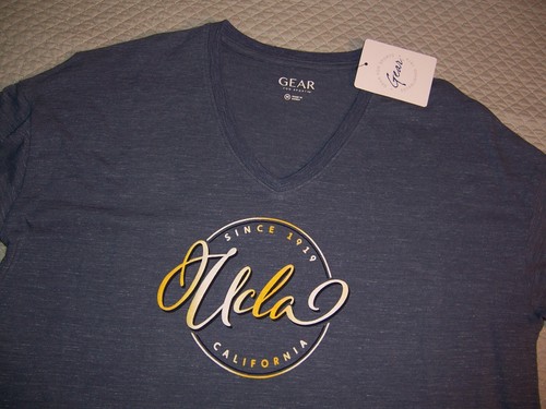 Pullover camicia donna nuovo con etichette Gear UCLA Bruins scollo a V logo oversize blu nuovo medio - Foto 2 di 3