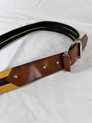 BALENCIAGA Mustard Yellow Brown Leather Women display picture 3
