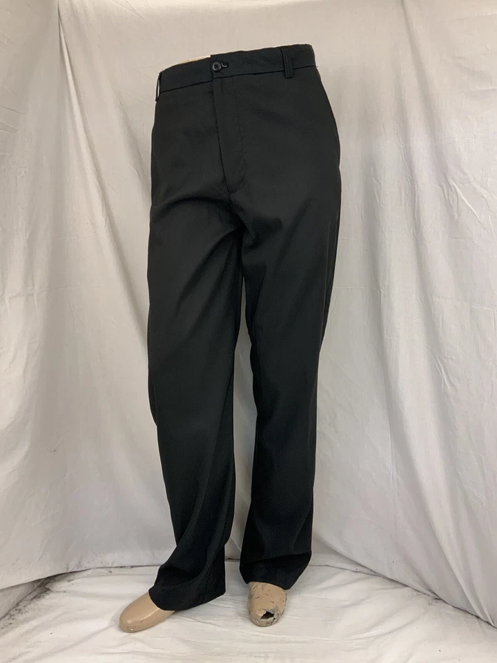 Pantalones de golf Snake Eyes 36x34 negros frente plano 100 % poli India YGI N2-416 Foto 2 de 4