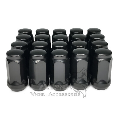 20 Black Lug Nuts 14x1.5 For 2008 - Newer Dodge Challenger Scat