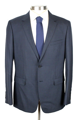 Theory Sport Coat 40 R Men's Navy Microplaid Wool Blend Slim Fit Xylo NWT $595