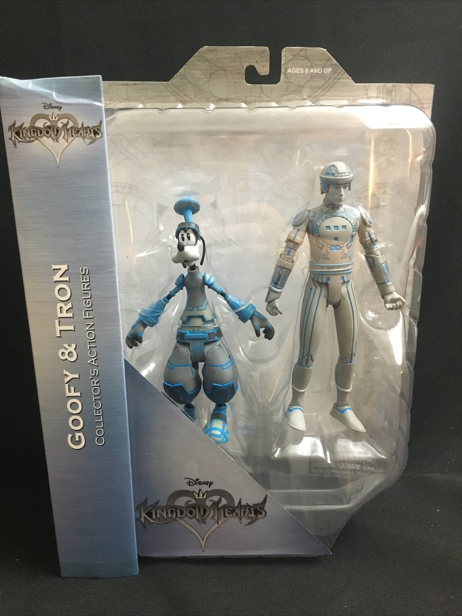 Disney Kingdom Hearts GOOFY & TRON Figure Set MOC NEW Diamond