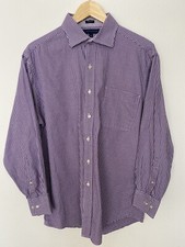 Tommy Hilfiger Men's Regular Fit Shirt Purple Mini Squares