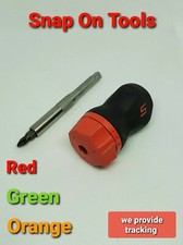 Snap On Tools Sgdmrc11ag Ratcheting Soft Grip Pocket Screwdriver 3 Colors New
