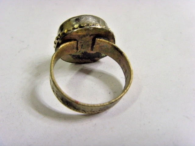 Antiguo anillo nómada tribal étnico años 30 talla 10 festival renacentista 50209 Foto 4 de 4