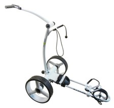 LITHIUM CADDY-GOLF RAPTOR ELEKTRO TROLLEY weiss BERGBREMSE DISTANZ R&Ouml;HRENMOTOR