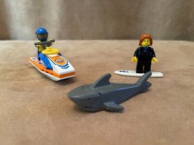 60011 Lego Complete Lego Surfer Rescue boat beach city town coast guard