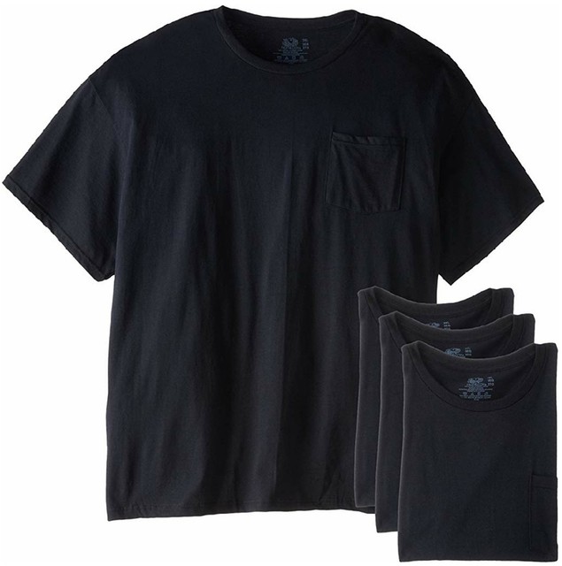 fruit of the loom big and tall pocket t shirts