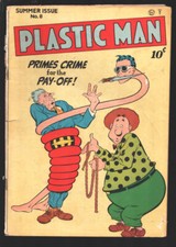 Plastic Man 8 1947-Quality-Jack Cole cover and art-G/VG