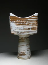 Vintage Japanese Toyo Toki Ltd Japan Ceramic Ikebana Flower Vase - H: 9" inches