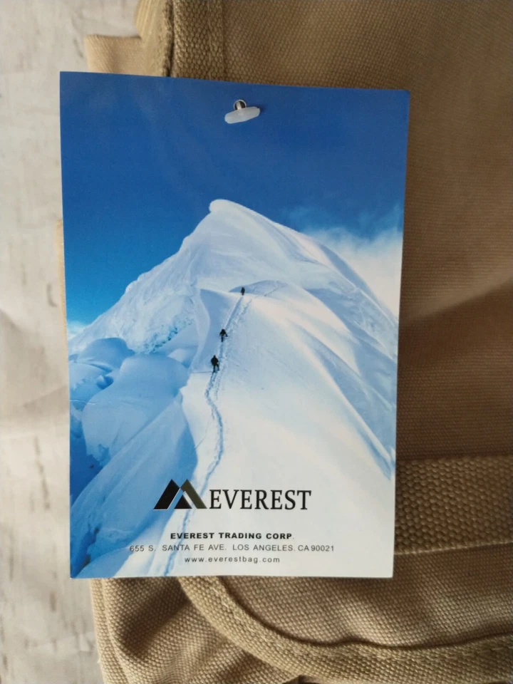 Everest Bolso Mensajero de Lona Grande para Hombres con Bolsillos Laterales a Presión Correa para el Hombro Nuevo Foto 3 de 4