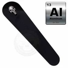 Black Aluminum Dash Insert For Harley Street Road Glide - Punish Skull Emblem