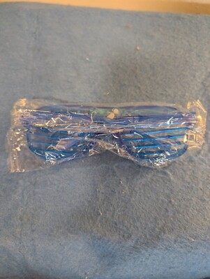 Shutter Shades w/ Lights Blue Sunglasses Kanye Glasses Slatted Venetian