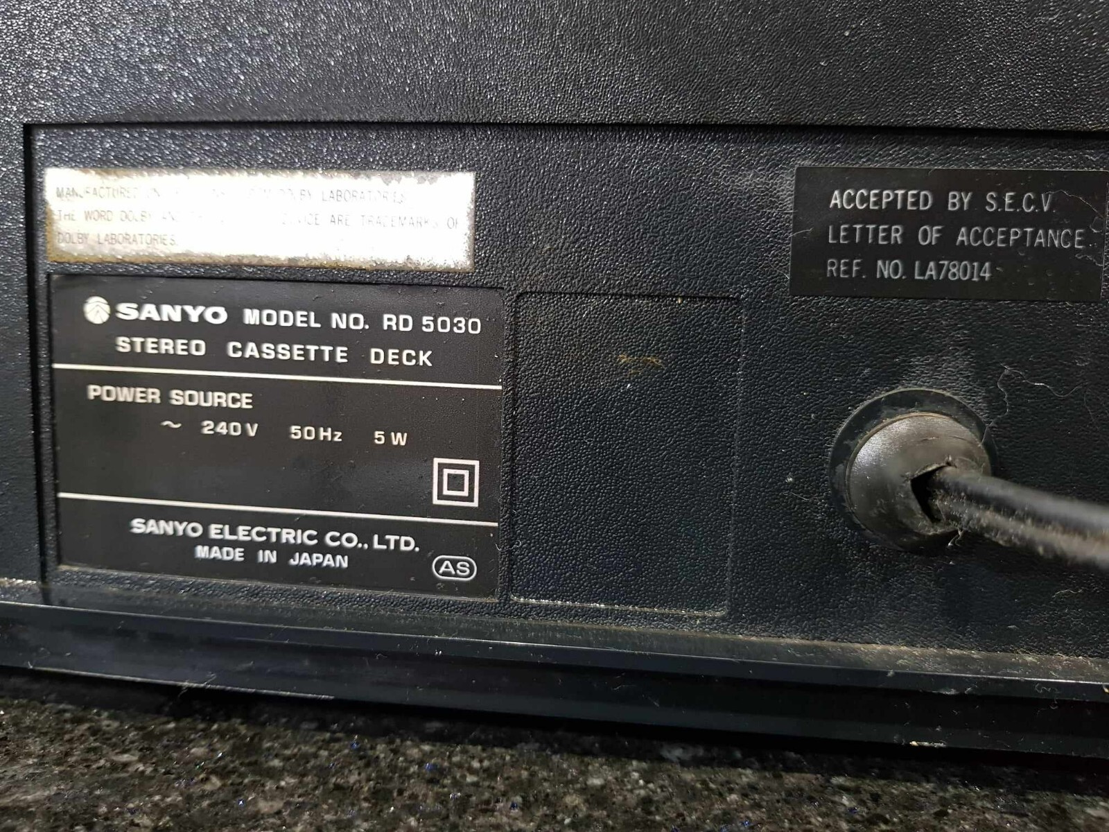Sanyo RD5030 Stereo Cassette Deck Tape Player HIFI Dolby Analog