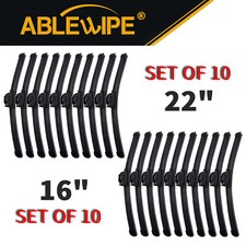 10 Pairs Of 2216 All Season Premium Bracketless Windshield Wiper Blades