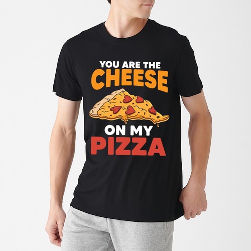 Cheese On My Pizza Fast Food Valentines Day Pizza Vintage T Shirt Men Women NEW - Picture 3 of 9