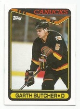 GARTH BUTCHER 1990-91 TOPPS CARD NM-MT CONDITION